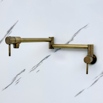 Oil-Rubbed Bronze Wall-Mount Pot Filler with Lever Handles