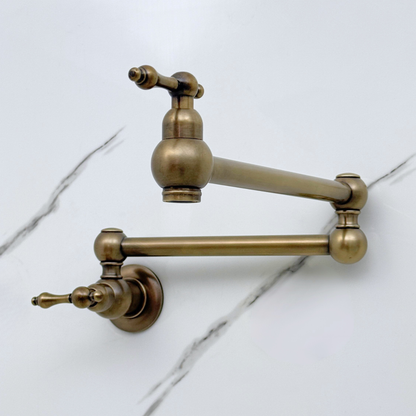 Oil-Rubbed Bronze Pot Filler with Pearl or Branch Handles