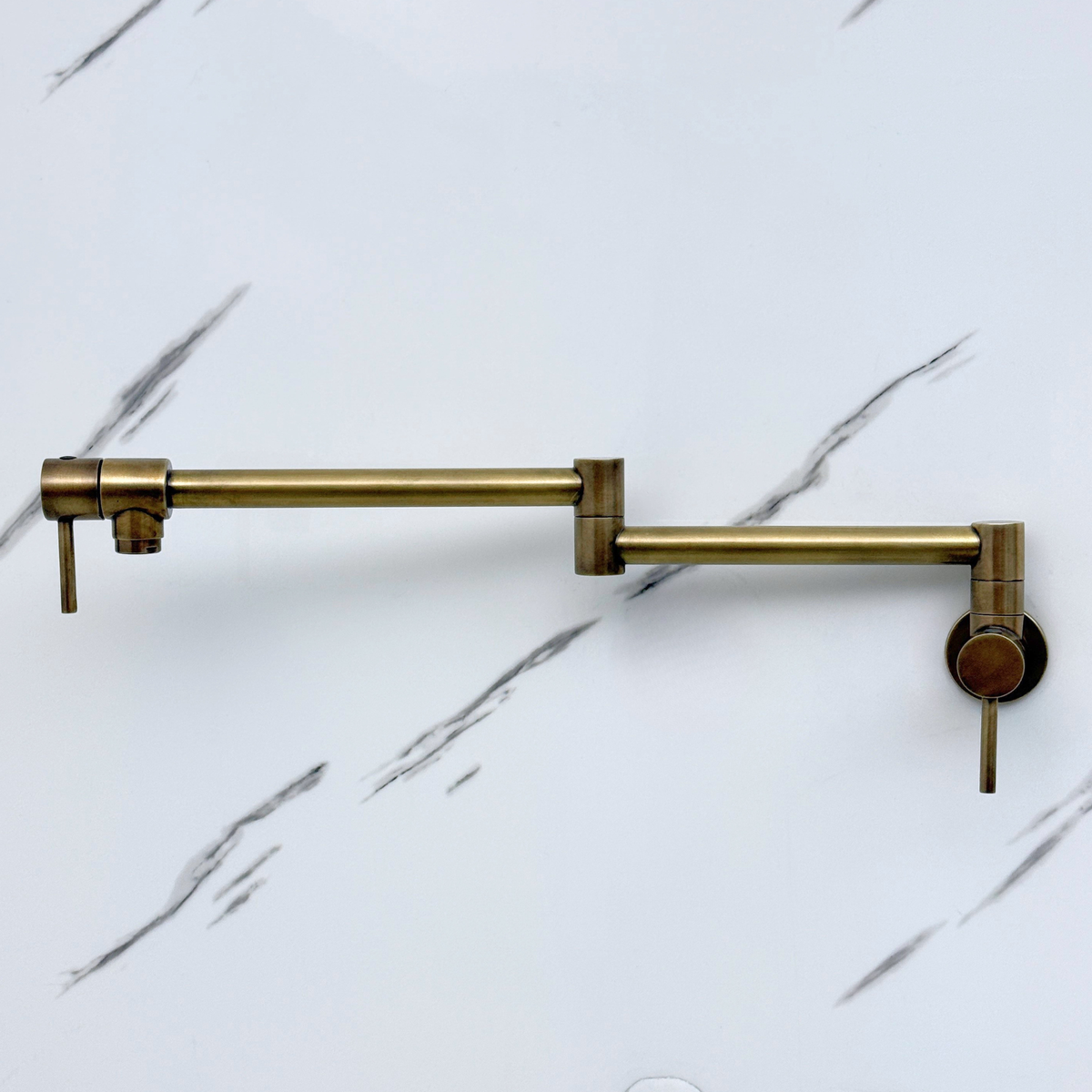Oil-Rubbed Bronze Wall-Mount Pot Filler with Lever Handles