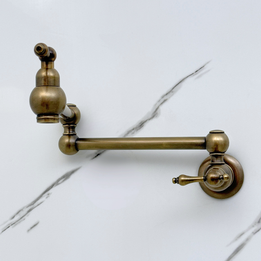 Oil-Rubbed Bronze Pot Filler with Pearl or Branch Handles