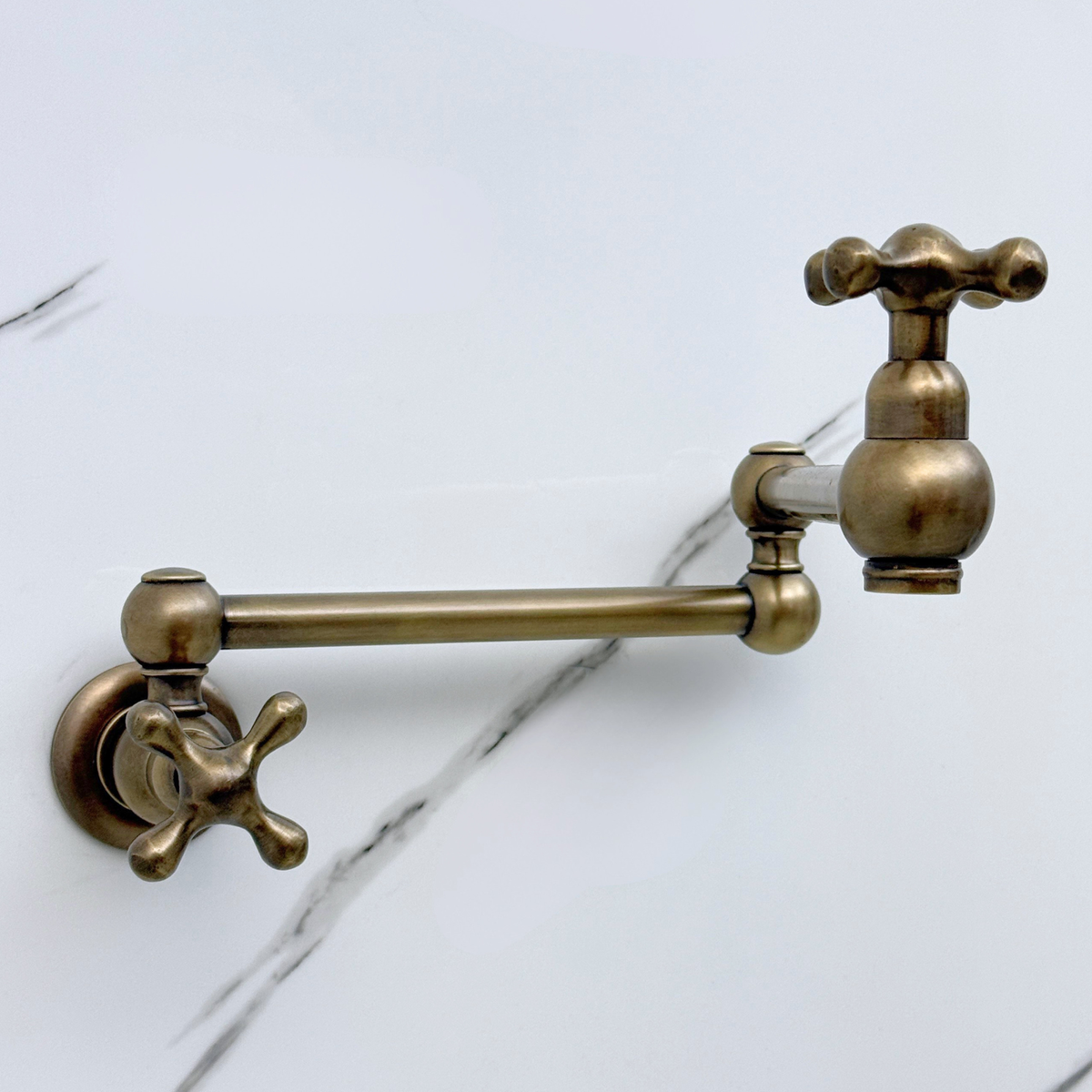 Oil-Rubbed Bronze Pot Filler with Cross Handles
