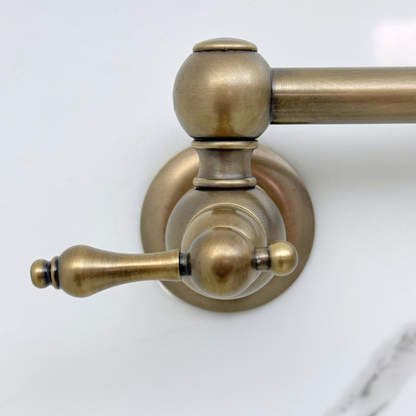 Oil-Rubbed Bronze Pot Filler with Pearl or Branch Handles