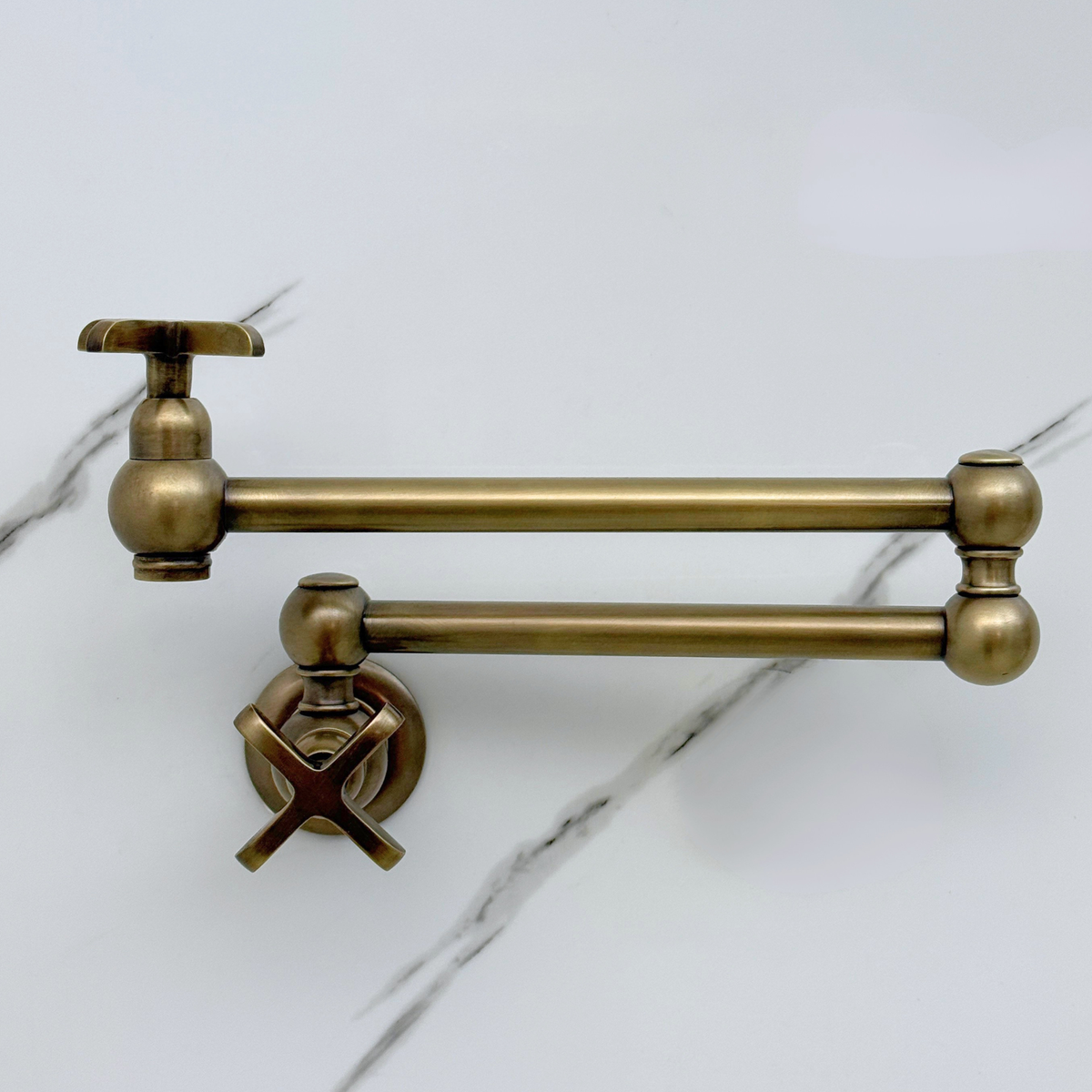 Oil-Rubbed Bronze Pot Filler with Cross Handles