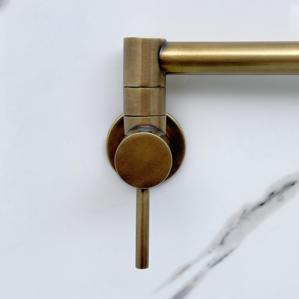 Oil-Rubbed Bronze Wall-Mount Pot Filler with Lever Handles