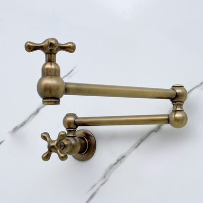 Oil-Rubbed Bronze Pot Filler with Cross Handles