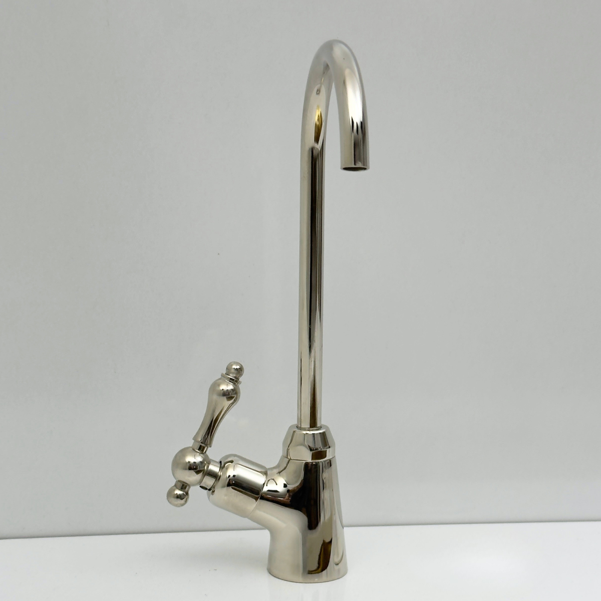 Polished Nickel Cold-Water Faucet with Lever Handles