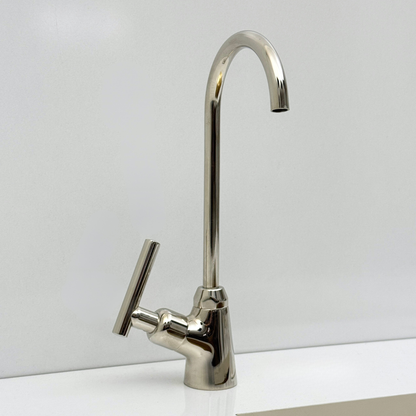 Polished Nickel Cold-Water Faucet with Lever Handles