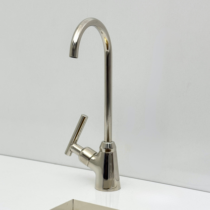Polished Nickel Cold-Water Faucet with Lever Handles