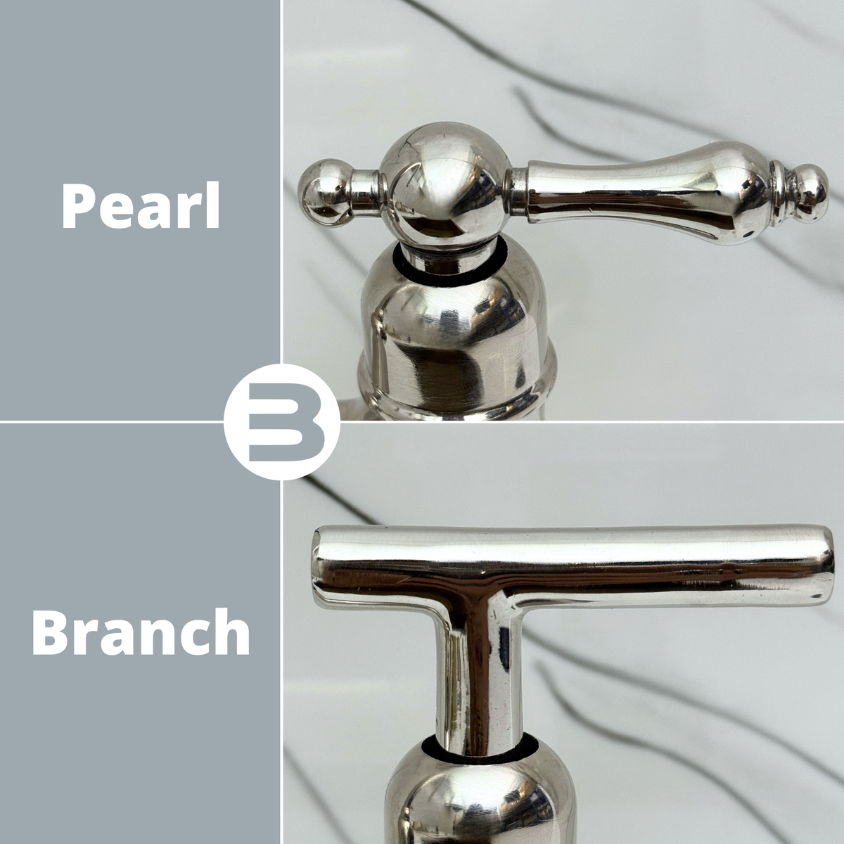 Polished Nickel Cold-Water Faucet with Lever Handles