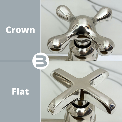 Polished Nickel Cold-Water Faucet with Cross Handles