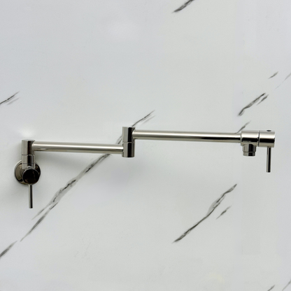 Polished Nickel Wall-Mount Pot Filler