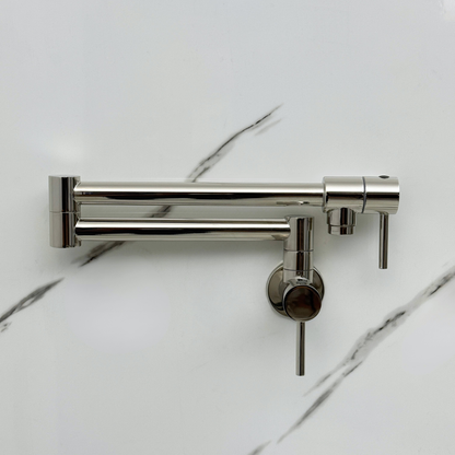 Polished Nickel Wall-Mount Pot Filler