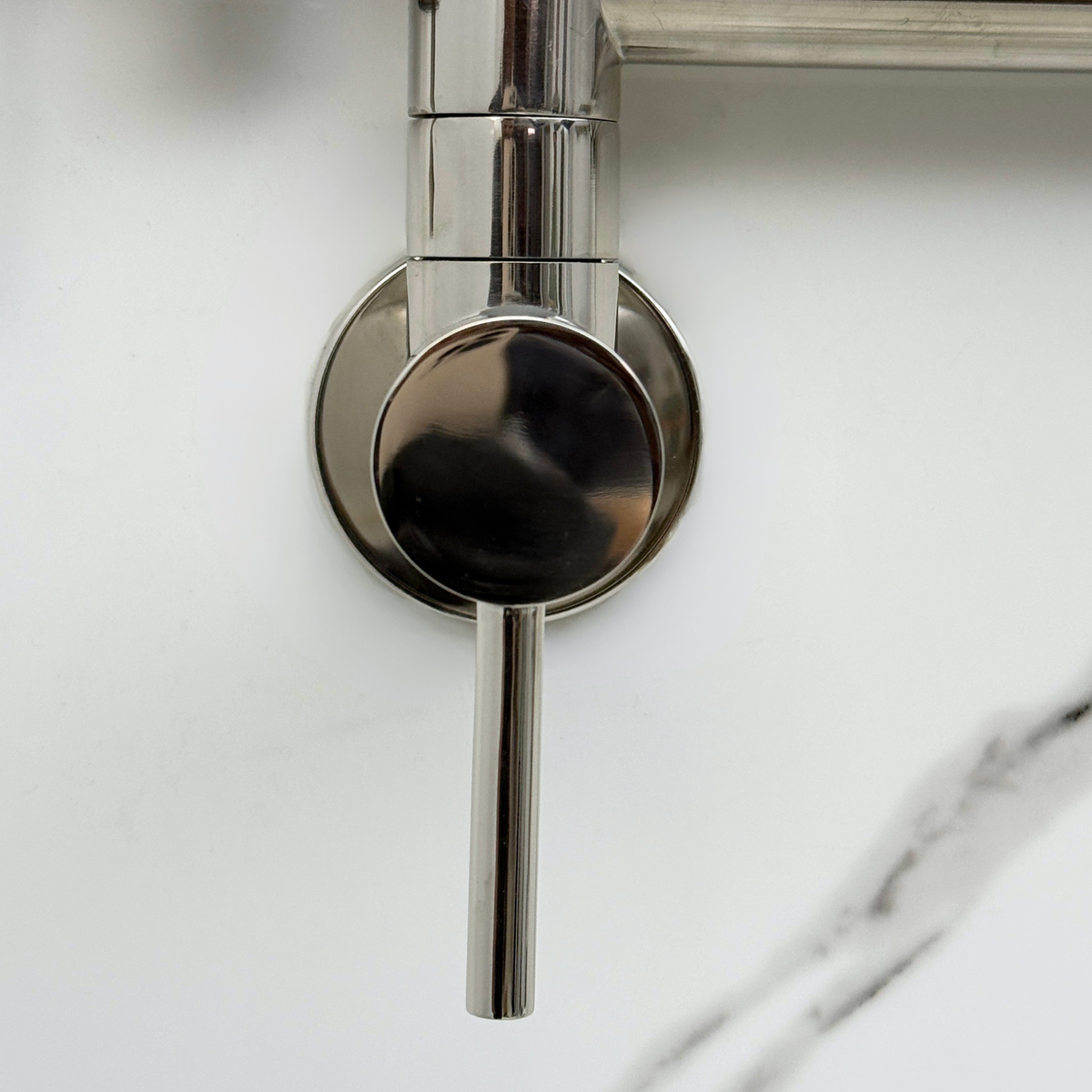 Polished Nickel Wall-Mount Pot Filler