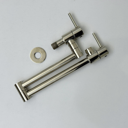Polished Nickel Wall-Mount Pot Filler