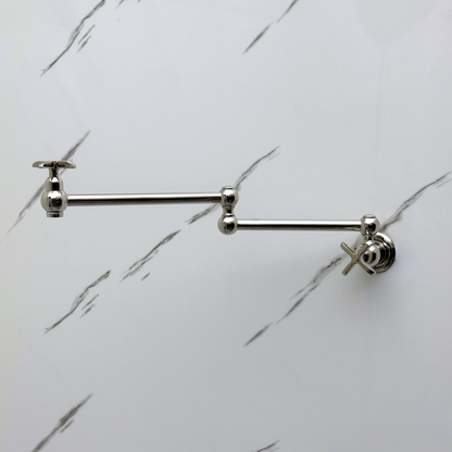 Polished Nickel Pot Filler with Cross Handles