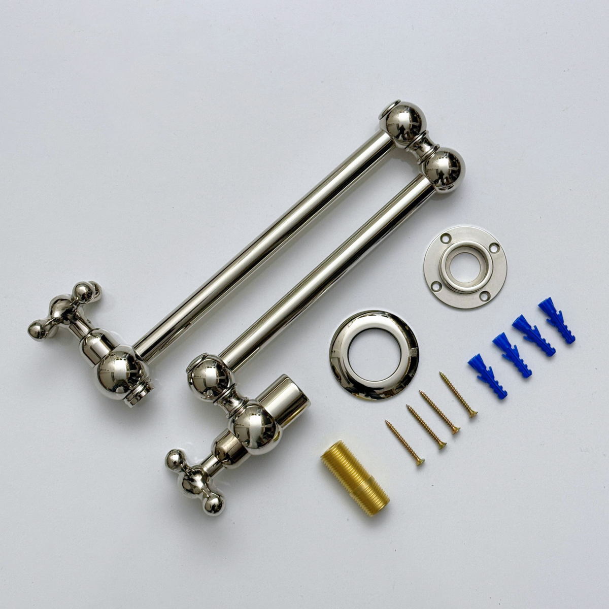 Polished Nickel Pot Filler with Cross Handles