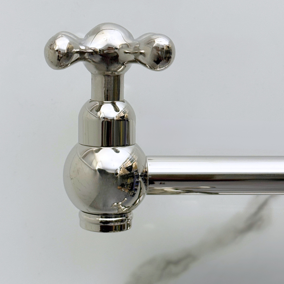 Polished Nickel Pot Filler with Cross Handles