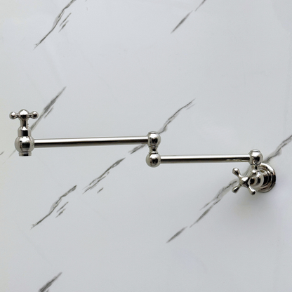 Polished Nickel Pot Filler with Cross Handles