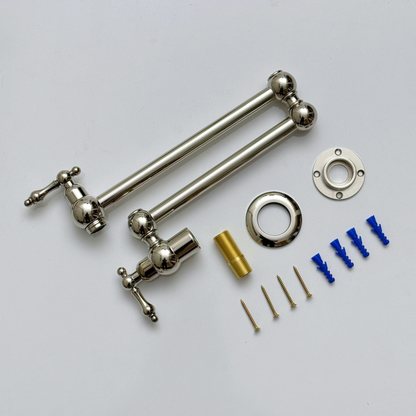 Polished Nickel Pot Filler with Lever Handles