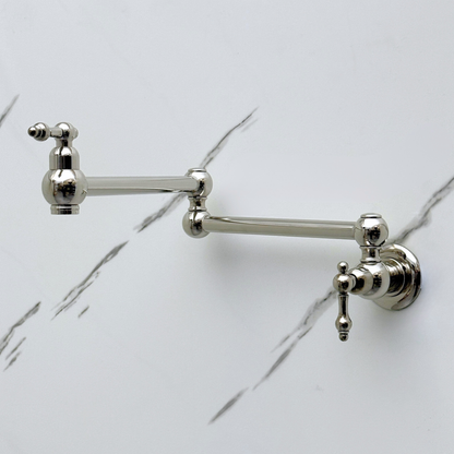 Polished Nickel Pot Filler with Lever Handles