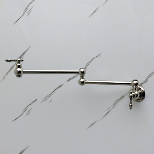 Polished Nickel Pot Filler with Lever Handles
