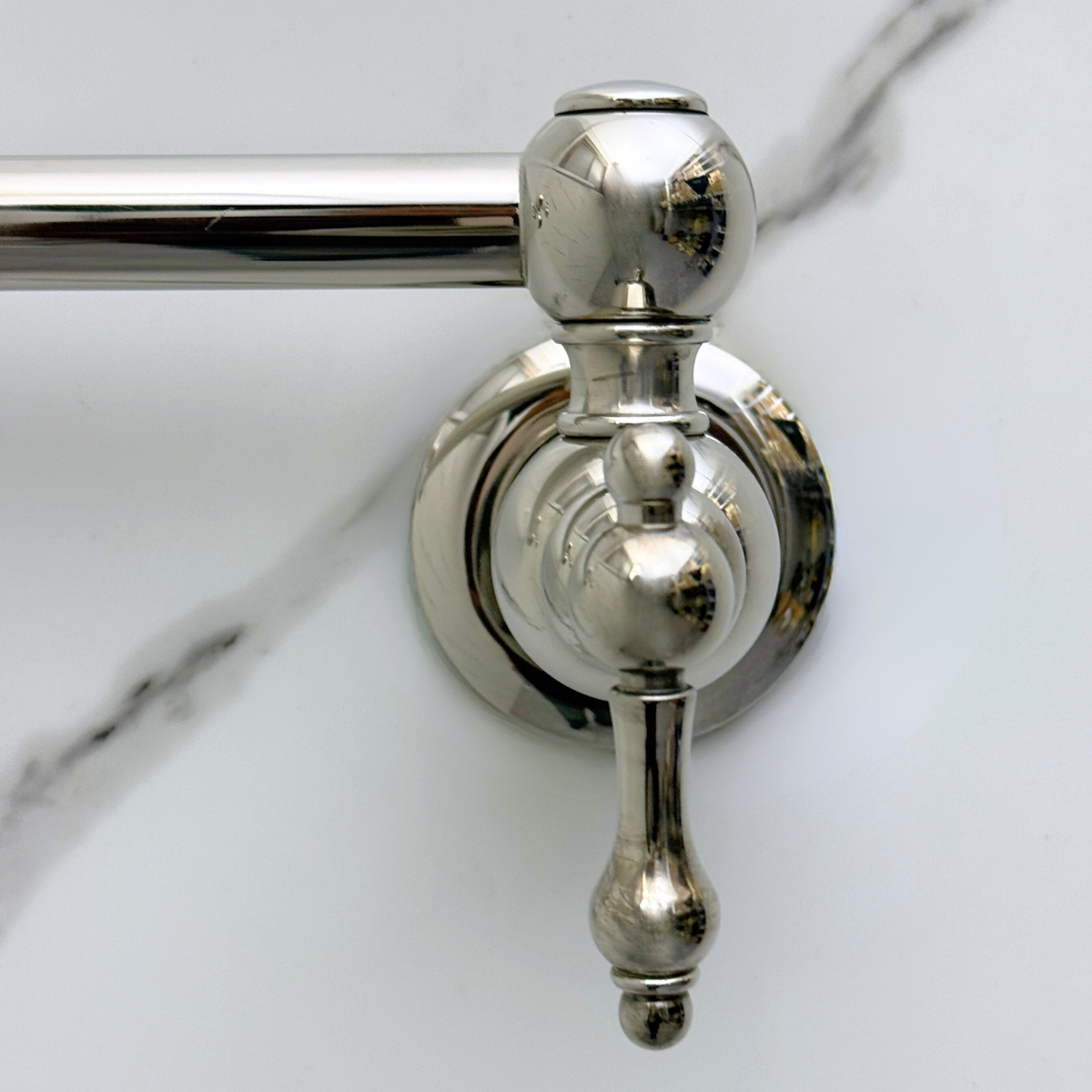 Polished Nickel Pot Filler with Lever Handles