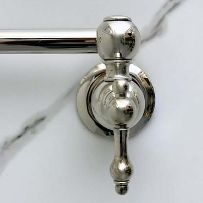 Polished Nickel Pot Filler with Lever Handles