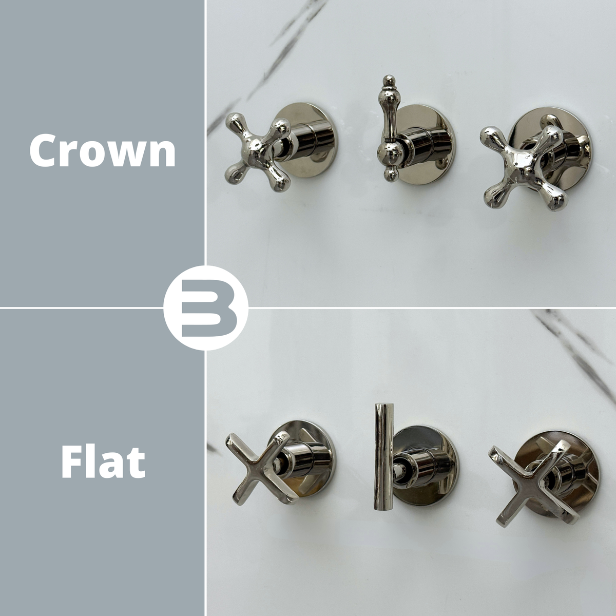 Polished Nickel Adjustable Flat Round Rain Shower System with Tub Filler — Straight arm (PNCSS-018)