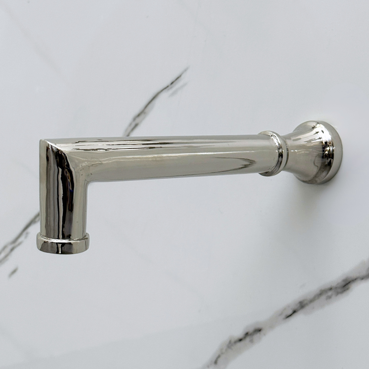 Polished Nickel Adjustable Round Rain Shower System with Handheld & Tub Filler — Short arm (PNCSS-021)