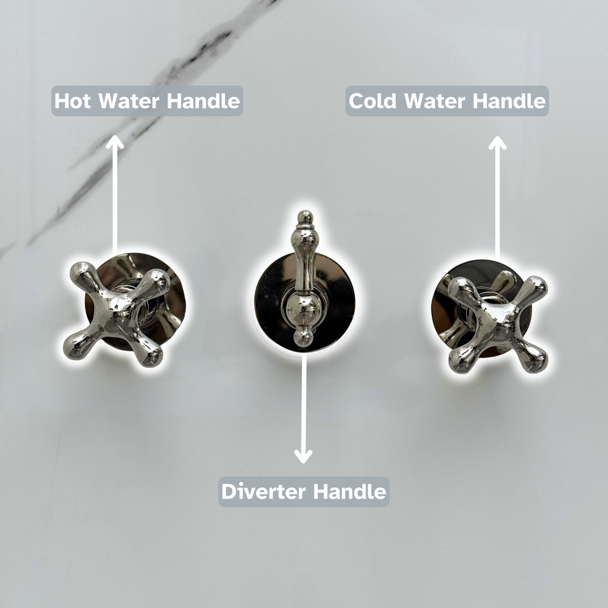 Polished Nickel Adjustable Round Rain Shower System with Handheld & Tub Filler — Short arm (PNCSS-021)