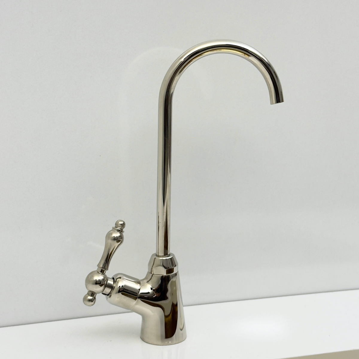 Polished Nickel Cold-Water Faucet with Lever Handles