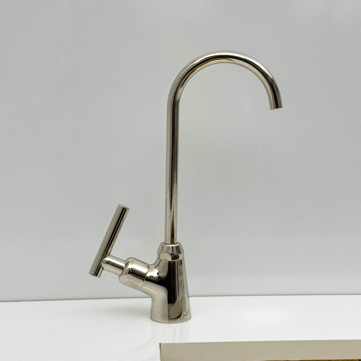 Polished Nickel Cold-Water Faucet with Lever Handles