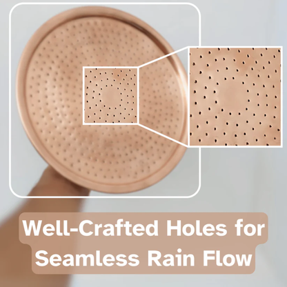 Aura Solid Copper Rain Shower Head – Unlacquered Living Finish