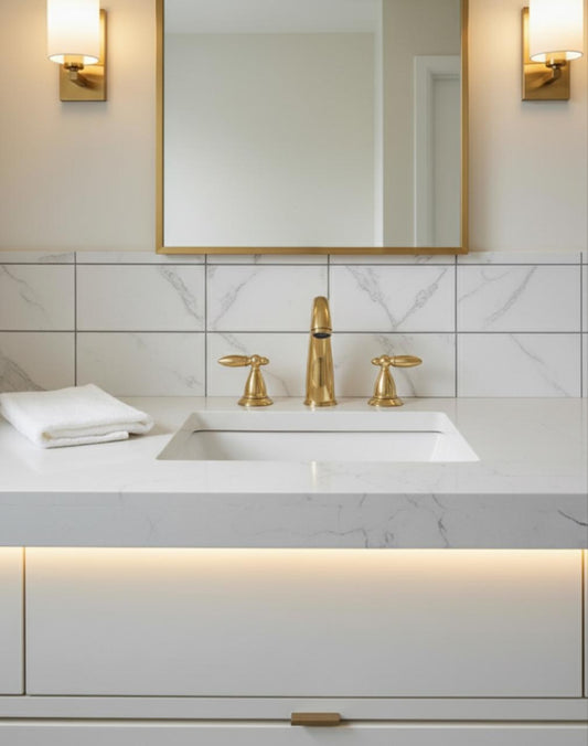 Luxury Brass Bathroom Faucet | Handmade Unlacquered Brass Sink Tap | Timeless Elegance by Brasska