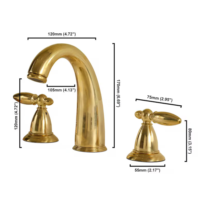 Luxury Brass Bathroom Faucet | Handmade Unlacquered Brass Sink Tap | Timeless Elegance by Brasska