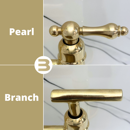 Unlacquered Brass Bridge Faucet with Lever Handles