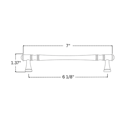 Unlacquered Brass Cabinet Pull