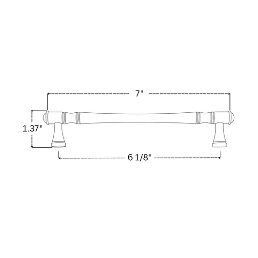 Unlacquered Brass Cabinet Pull