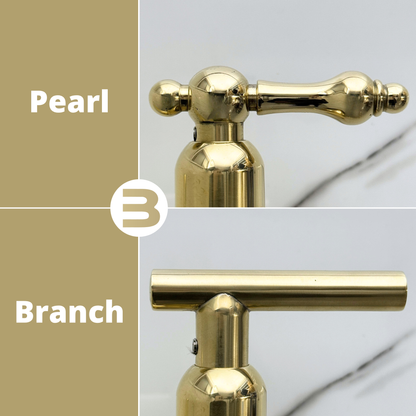 Unlacquered Brass Cold-Water Faucet with Lever Handles