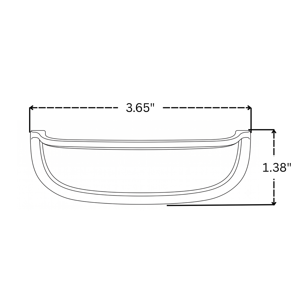 Unlacquered Brass Cup Pull Handles, Solid Brass Kitchen Bin Pull