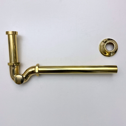 Unlacquered Brass P-Trap Drain Pipe
