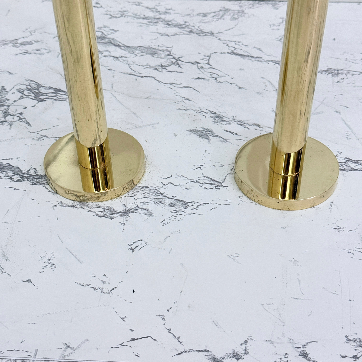 Unlacquered Brass Freestanding Tub Filler with Handheld Shower