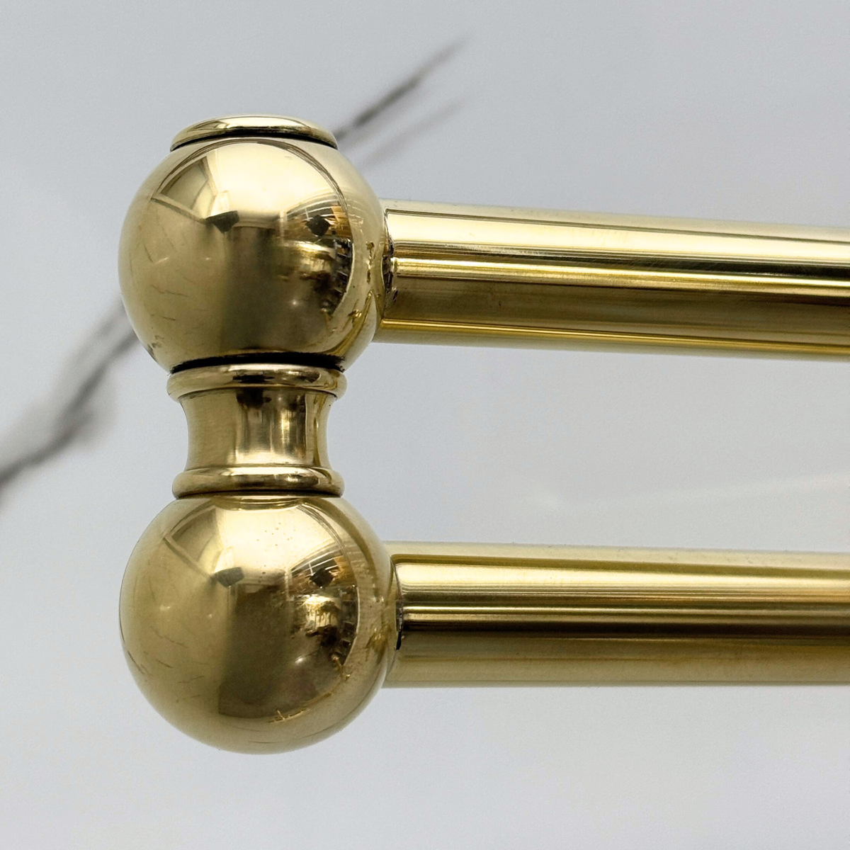 Unlacquered Brass Wall-Mount Pot Filler with Cross Handles