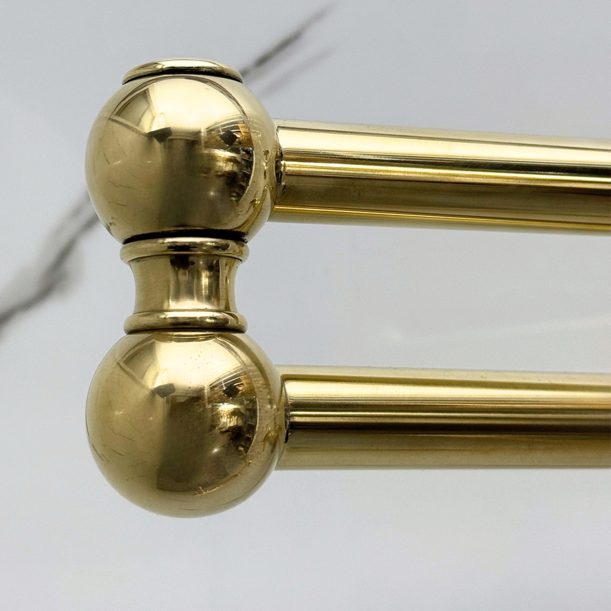 Unlacquered Brass Wall-Mount Pot Filler with Lever Handles