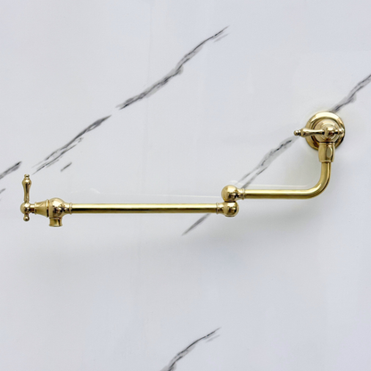 Unlacquered Brass Pot Filler with Lever Handles