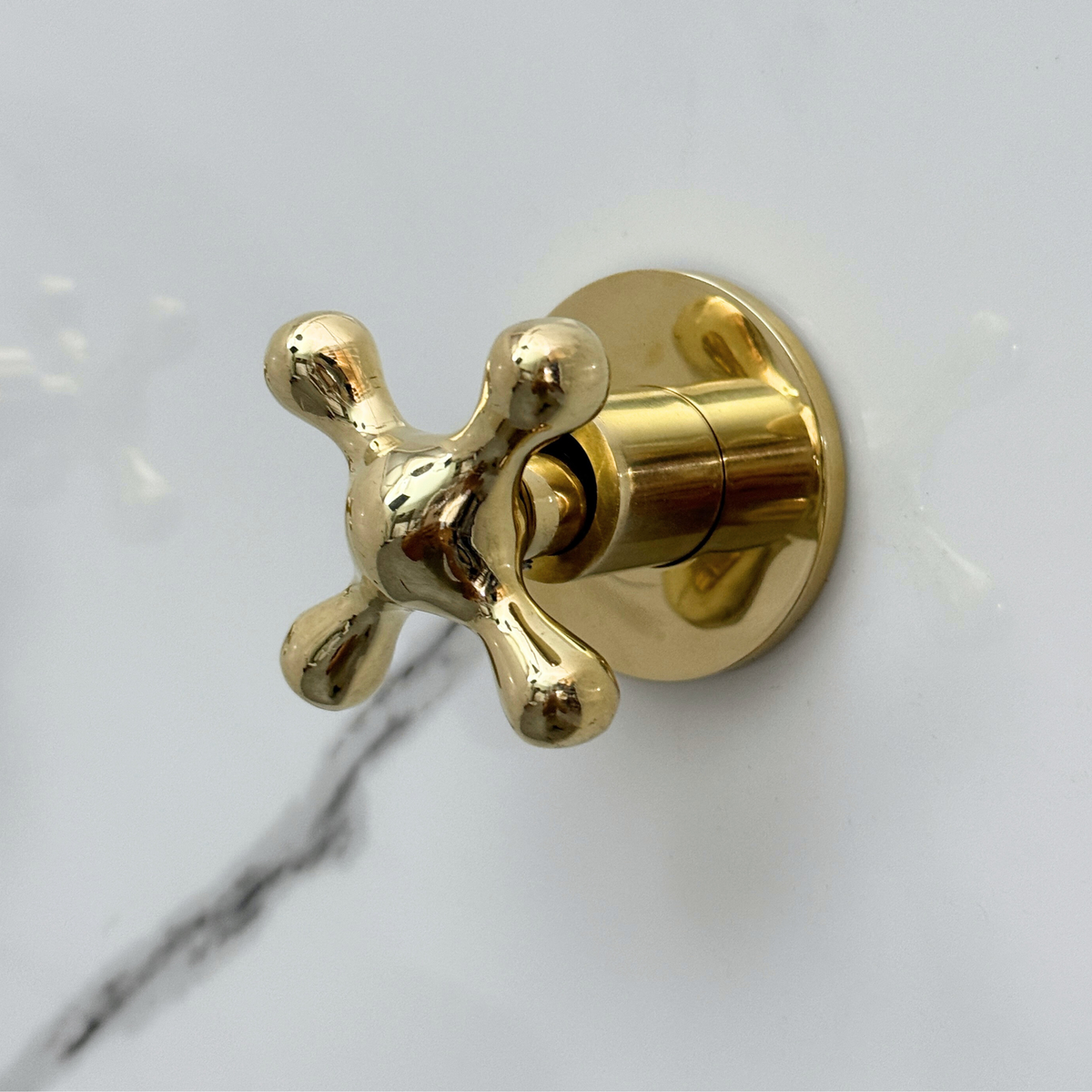 Unlacquered Brass Adjustable Flat Round Rain Shower System