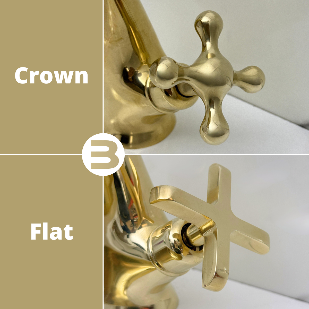 Unlacquered Brass Single Hole Bathroom Faucet with Cross Handles, Push-Up Drain & P-trap