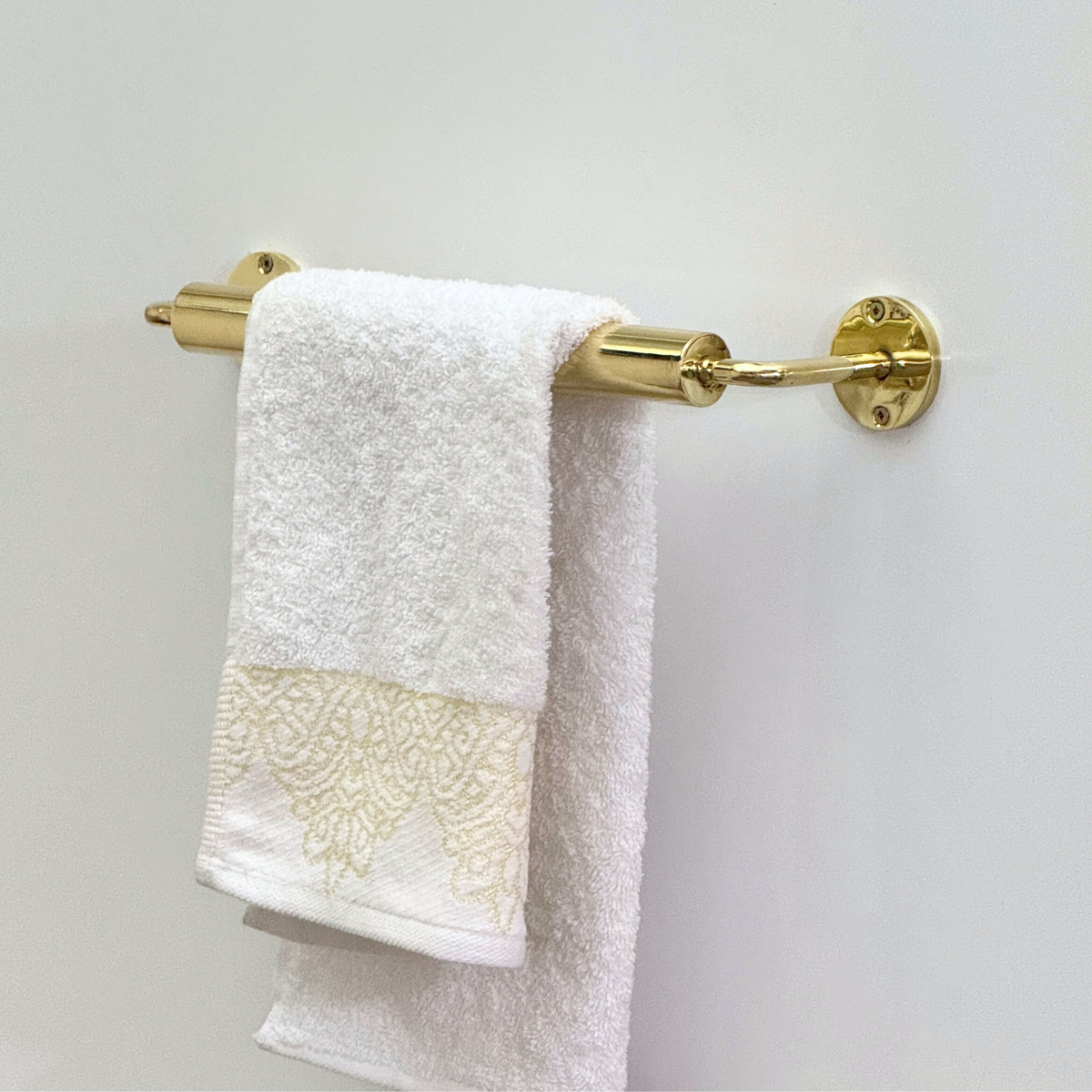Unlacquered Brass Towel Holder, Solid Brass Wall Mounted Bar, Brass Towel Rack, Brass Rod, Brass Towel Rail