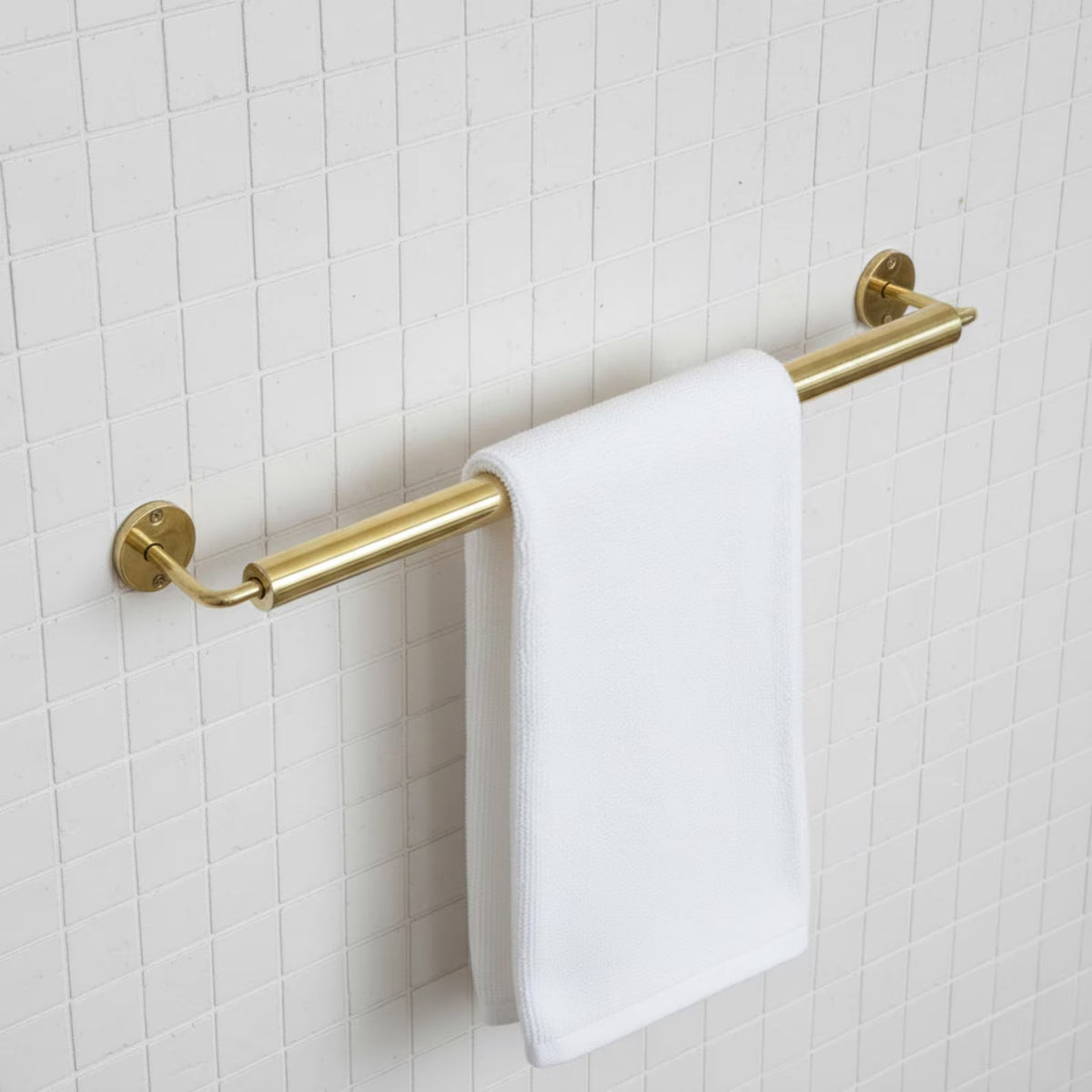 Unlacquered Brass Towel Holder, Solid Brass Wall Mounted Bar, Brass Towel Rack, Brass Rod, Brass Towel Rail