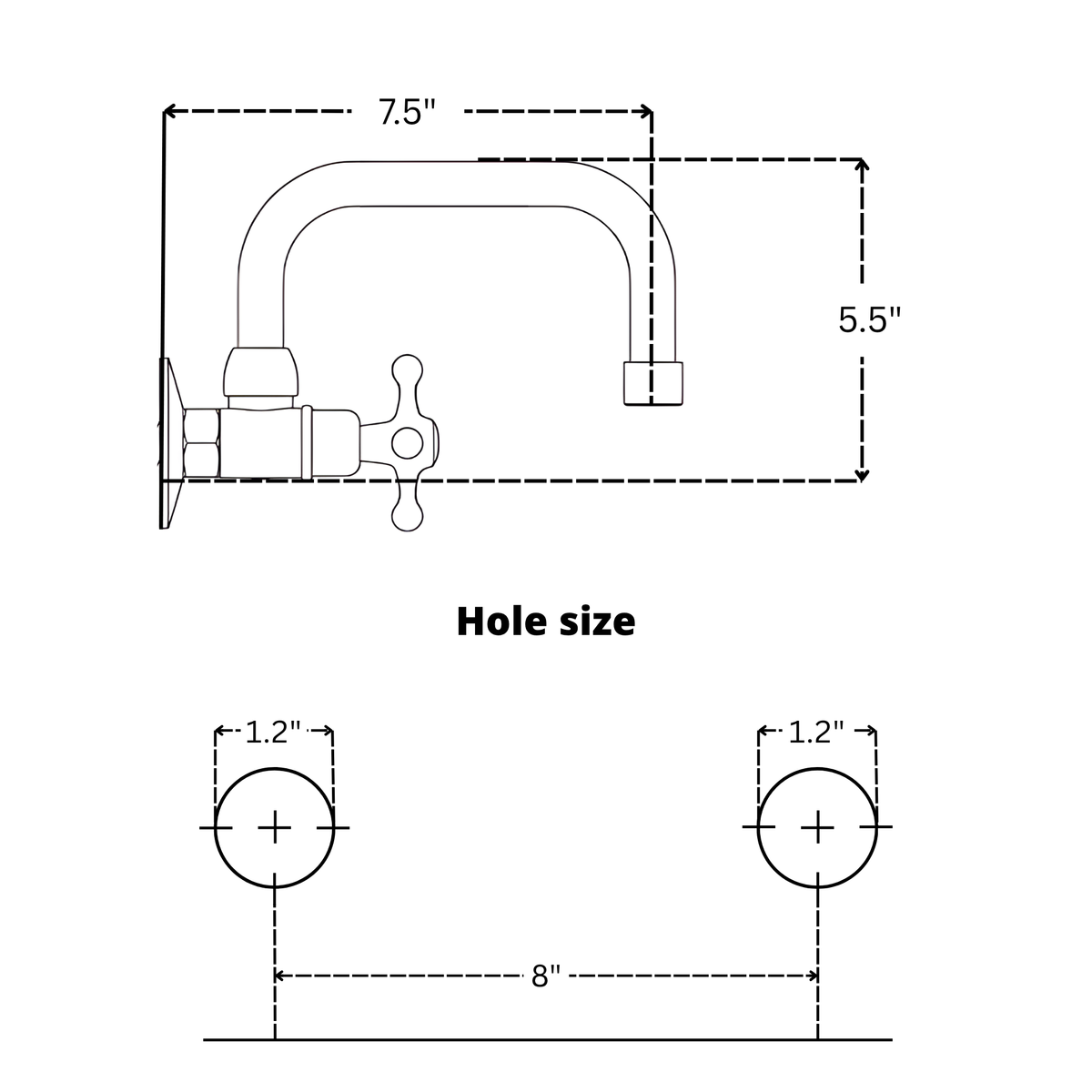 Unlacquered Brass Wall-Mount Bathroom Faucet